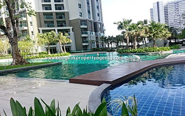 Belle Grand Rama 9: 2 bed 96 sqm fully furnished unit with pool view