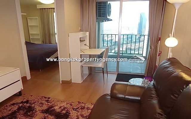 Belle Grand Rama 9: 1 bed 43 sqm fully furnished unit on high floor