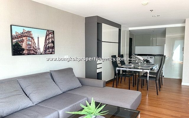 Belle Grand Rama 9: 2 bed 58 sqm fully furnished, high floor/pool view